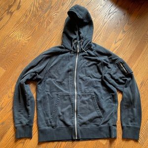 Nike Men's Black Zip Hood Jacket in Black Size M